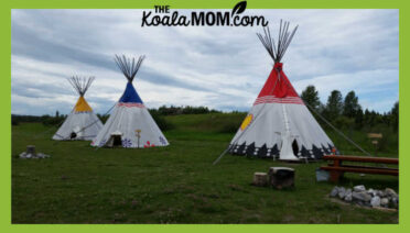 Teepees at Rocky Mountain House.