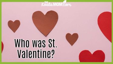 Who was St. Valentine? Photo of construction paper red hearts on pink background by Monstera Production via Pexels.