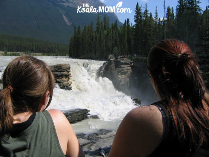 Picnicking at Athabasca Falls.