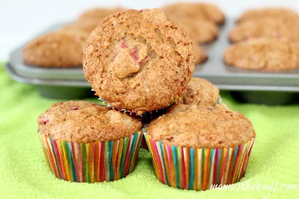 Whole Wheat Rhubarb Muffins