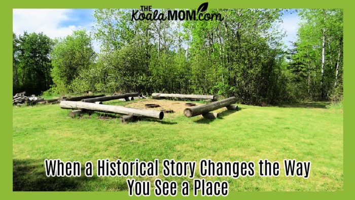 When a Historical Story Changes the Way You See a Place. Photo of logs around a sandy seating area at historic Fort George and Buckingham House by Ben B via TripAdvisor.