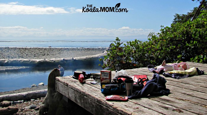 Cooking lunch at Sombrio Beach.