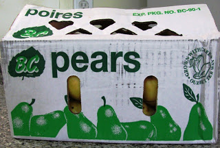 Case of canning pears from B.C.