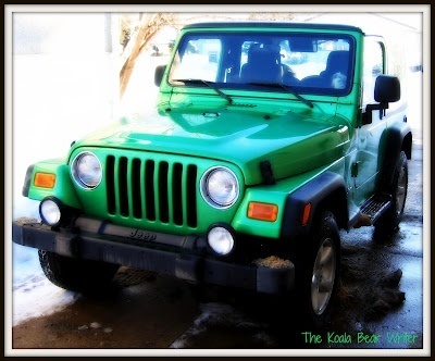 Our bright green Jeep TJ