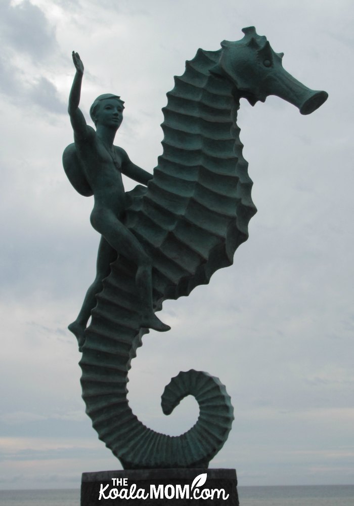 Sea horse sculpture in Puerto Vallarta, Mexico.