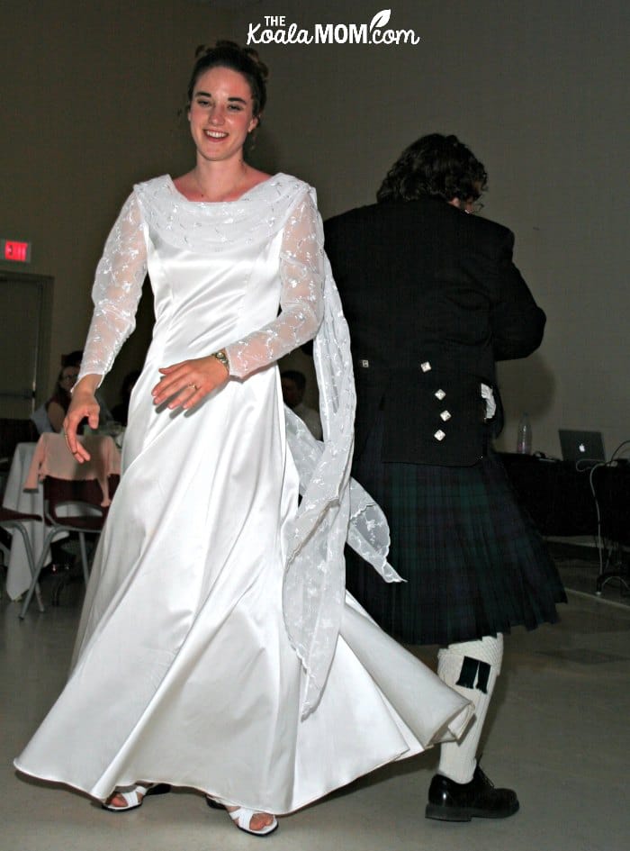 Dancing in what I wore to my wedding!