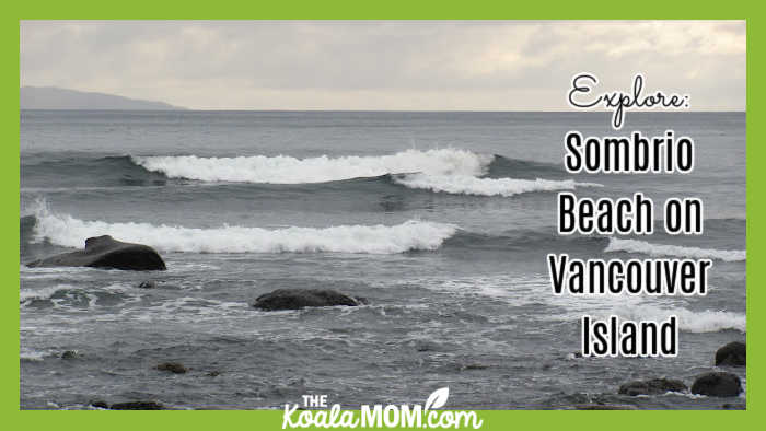 Explore: Sombrio Beach on Vancouver Island. Photo of waves crashing on beach by Bonnie Way.