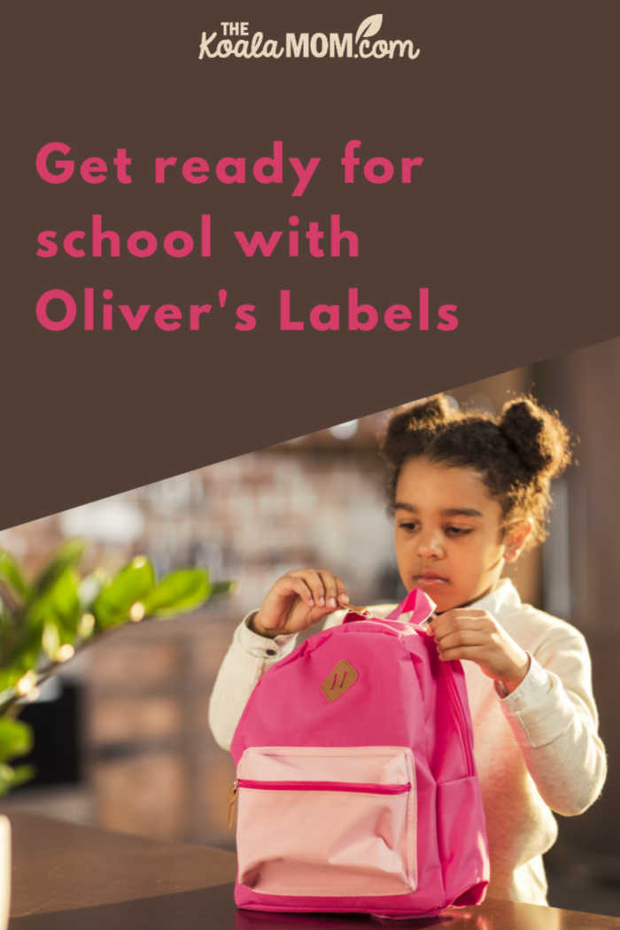 Getting ready for school with Oliver's Labels.