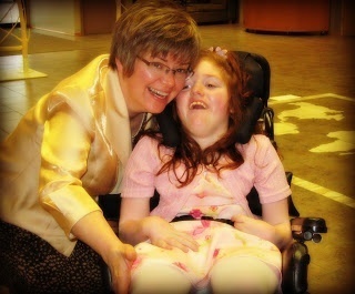 Laureen Guenther with her niece who has cerebral palsy