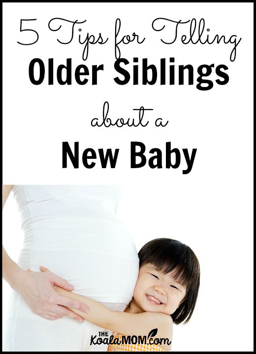 5 tips for telling older siblings about a new baby