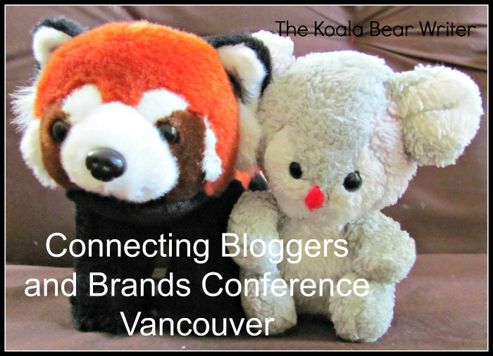 Koala Bear with the Telus Red Panda at Bloggers Brands YVR Conference