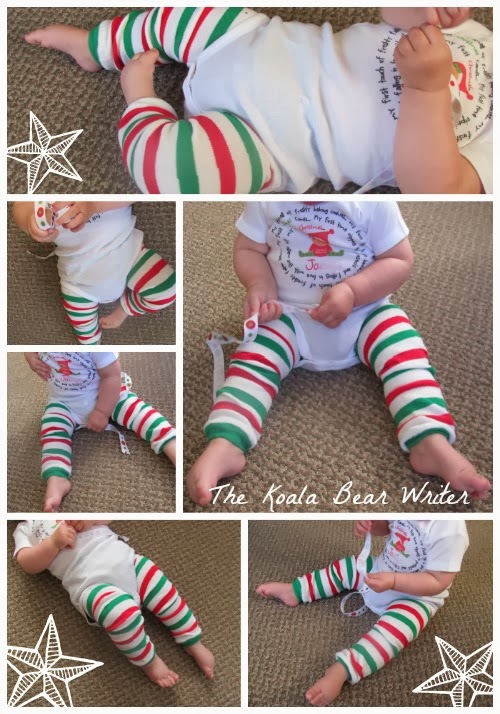 Baby's first Christmas onesie and leggings from Zoey's Attic Gifts.