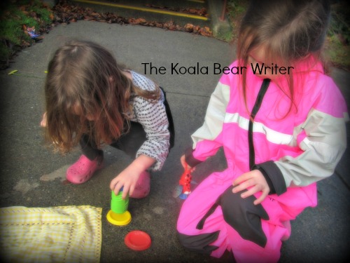 kids playing in rain