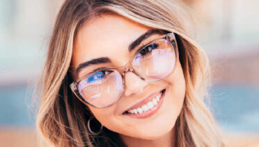 Pretty girl wearing a pair of eyeglasses from WearMePro.