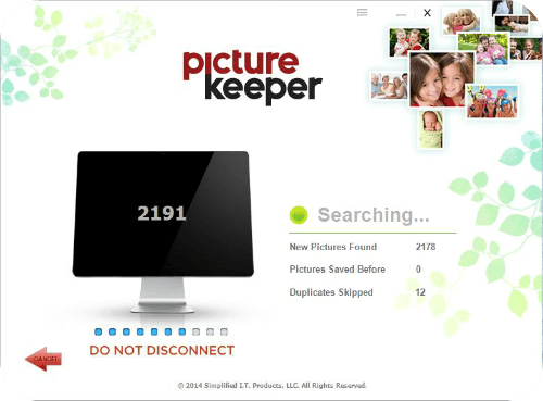 Picture Keeper searching screen