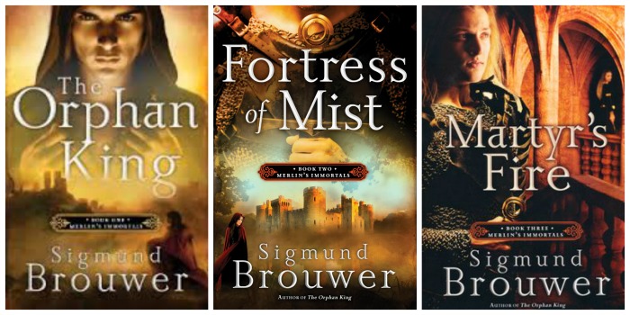 First three books of the Merlins Immortals series by Sigmund Brouwer