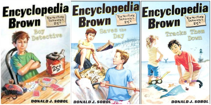 three Encyclopedia Brown books