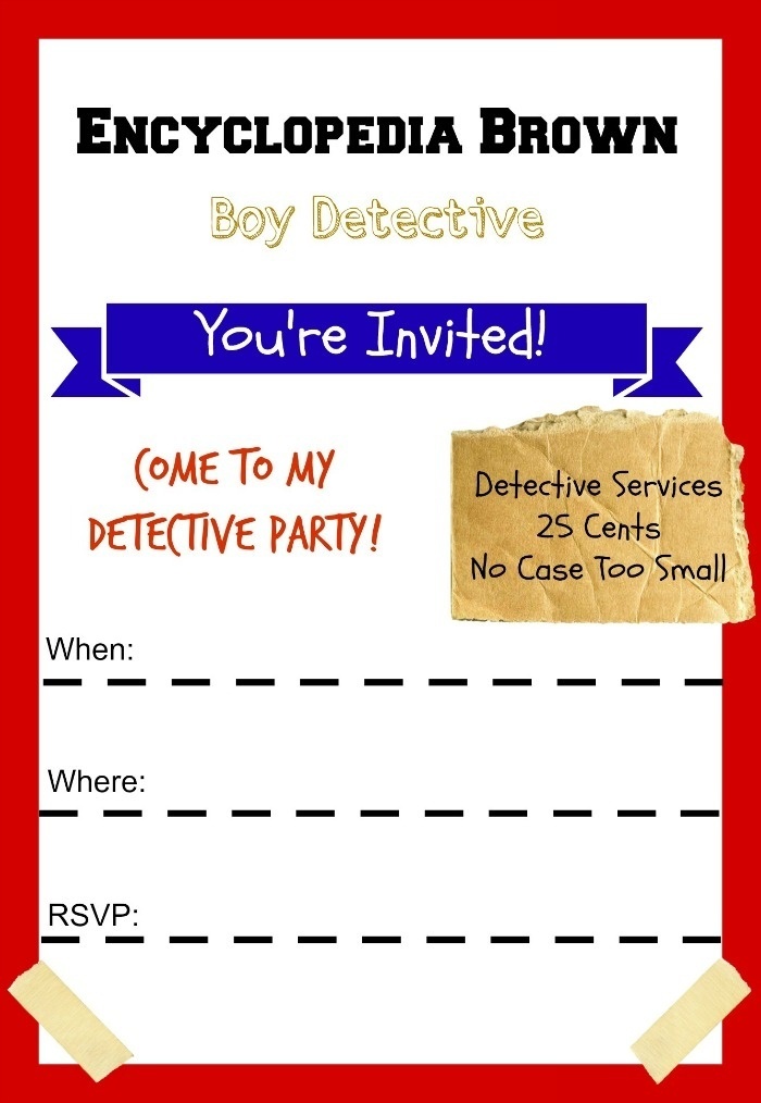 detective birthday party invitation