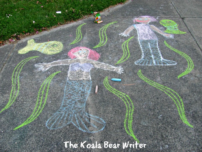 Sidewalk Chalk Mermaid