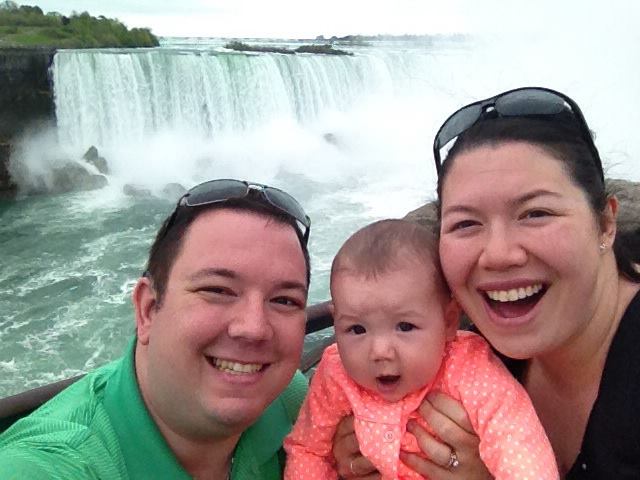 Monique (aka the Hard of Hearing Mommy) and her family at Niagara Falls