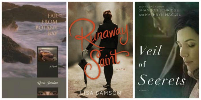 Best Books of 2014 - Far From Botany Bay by Rosa Jordan, Runaway Saint by Lisa Samson, and Veil of Secrets by Shannon Ethridge and Kathryn Mackel