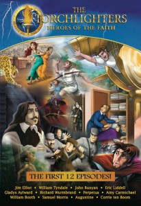 The Torchlighters Heroes of the Faith includes stories of great Christians such as Gladys Aylward, Amy Carmichael, St. Perpetua, Corrie ten Boom and more