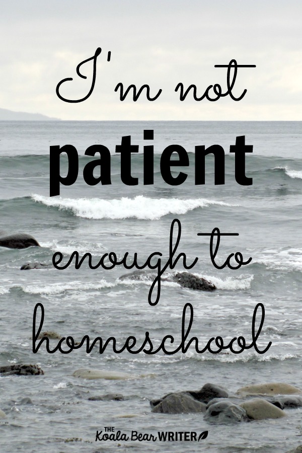 I'm not patient enought to homeschool 