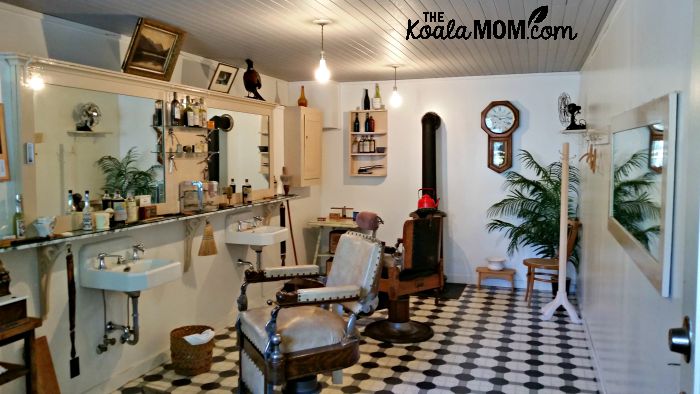 The barber shop at the Burnaby Village Museum