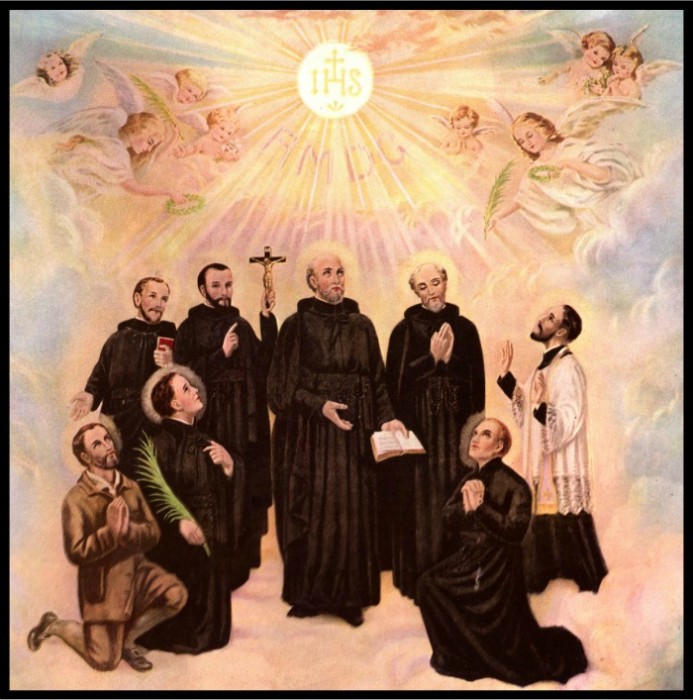 The Canadian Martyrs: Noel Chabanel, Isaac Jogues, Rene Goupil, etc.