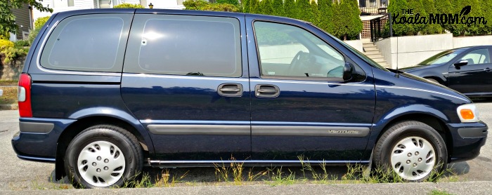 Blue Chevrolet Venture minivan