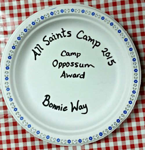 All Saints Camp 2015 Camp Oppossum Award for Bonnie Way