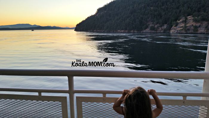 Jade watching the ocean from a BC Ferry