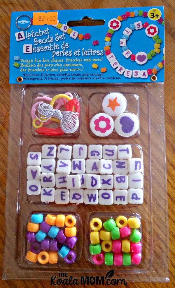 Alphabet bead kit