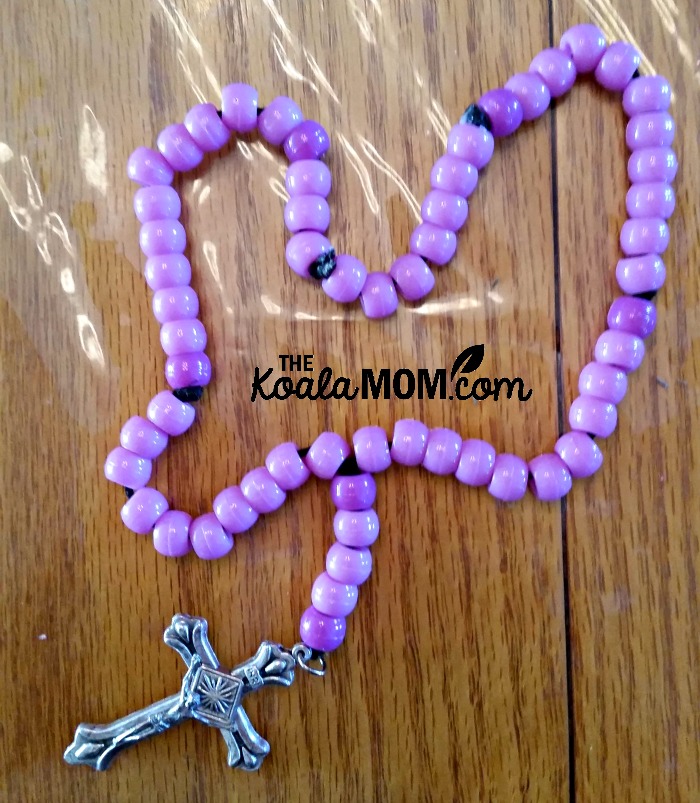 Pony bead rosary