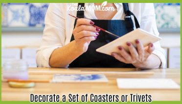 Decorate a Set of Coasters or Trivets. Photo of woman painting a tile by Kampus Production via Pexels.