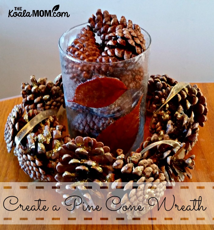 Create a pine cone wreath