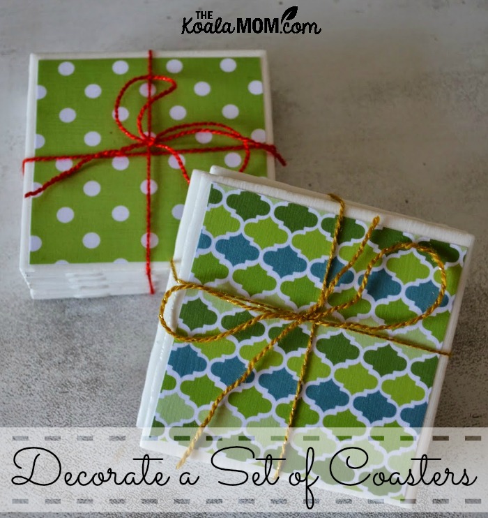 Decorate a set of coasters