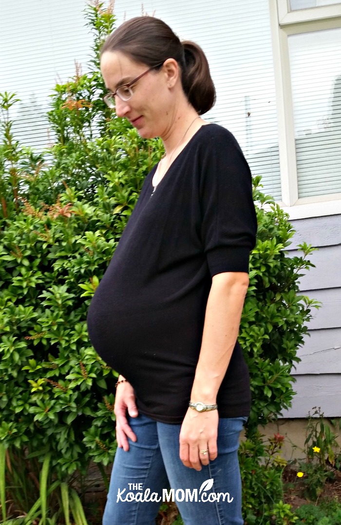 Black maternity top from Grace Maternity Clothes