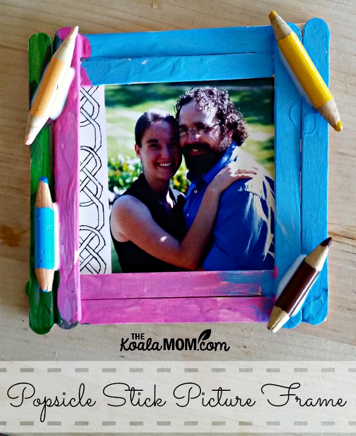 Popsicle stick picture frame