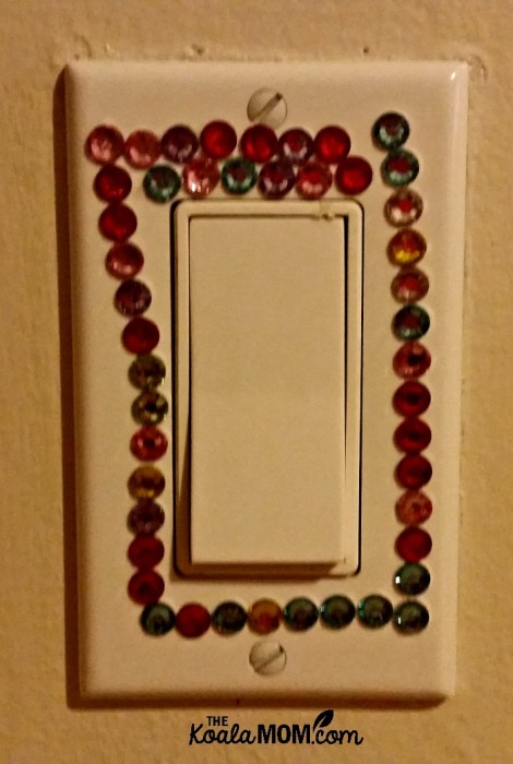 Rhinestone light switch plate