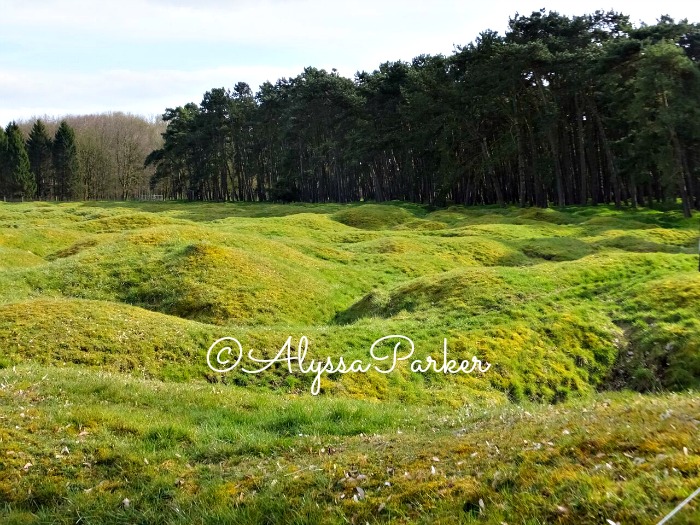 Hummocks of ground around the Vimy Memorial in France (thought-provoking images for Remembrance Day)