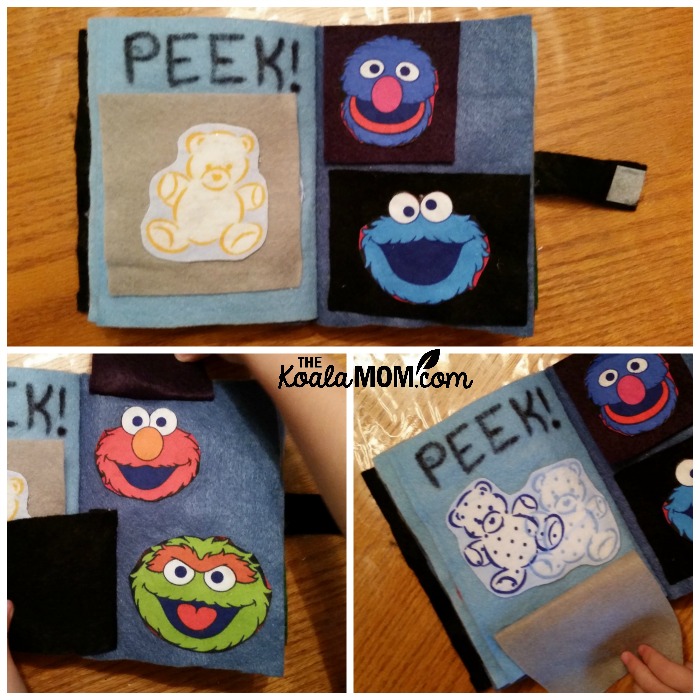 Quiet Book peek-a-boo page