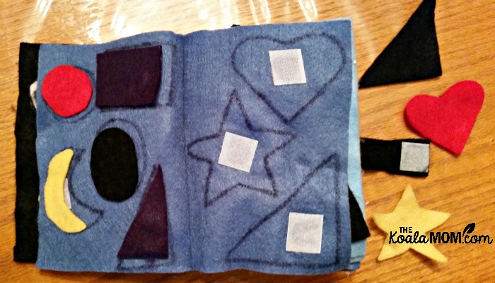 Felt Quiet Book - matching shapes page