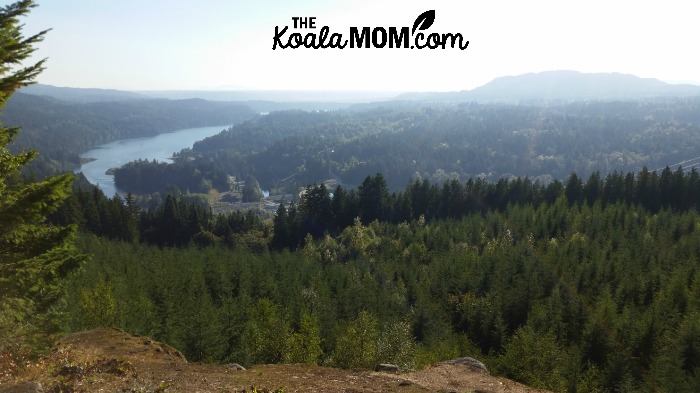 Viewpoint on the Stave Dam Interpretation Trail, one of our favourite family-friend hikes around Greater Vancouver