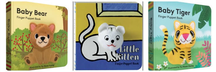 Finger Puppet Books from Raincoast Books: Baby Bear, Little Kitten, and Baby Tiger