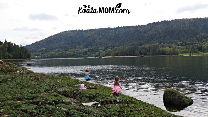 Three girls exploring Admiralty Point