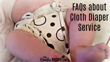 FAQs about Cloth Diaper Service. Photo of a baby wearing a cloth diaper.