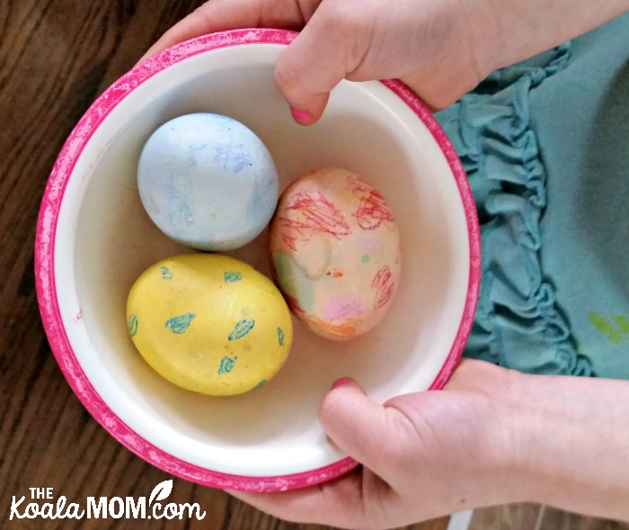 Naturally dyed Easter eggs