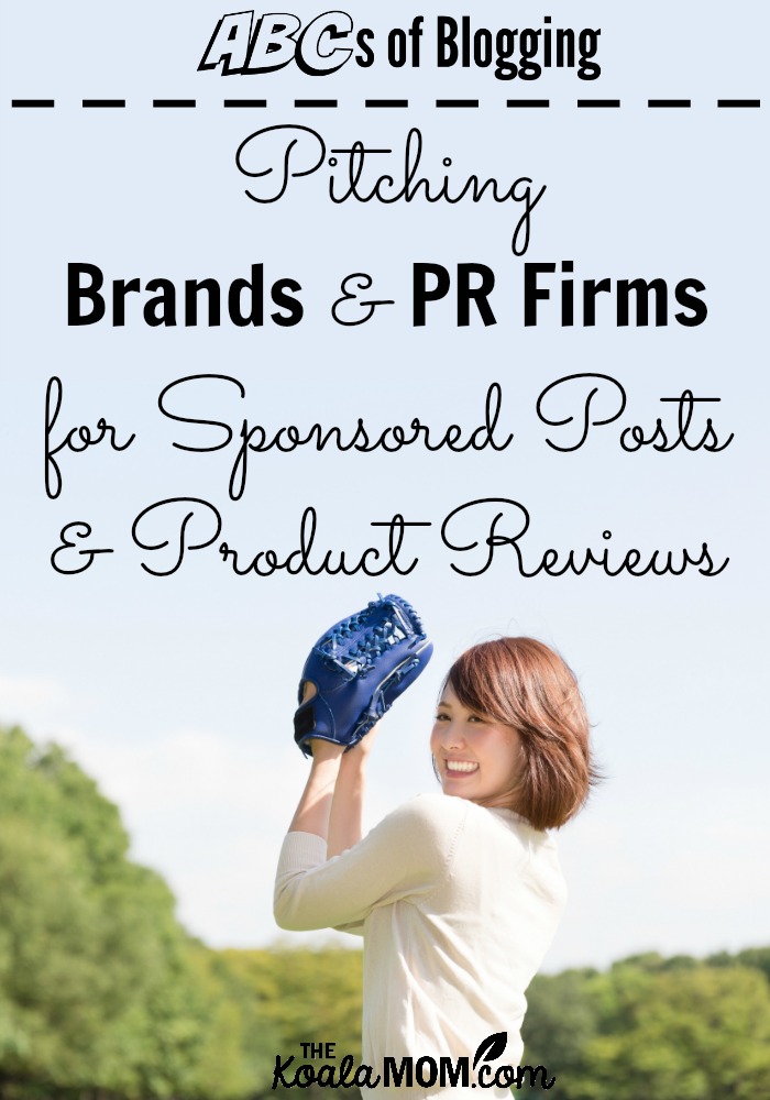 Pitching Brands and PR Firms for Sponsored Posts and Product Reviews (woman winding up to pitch a baseball)