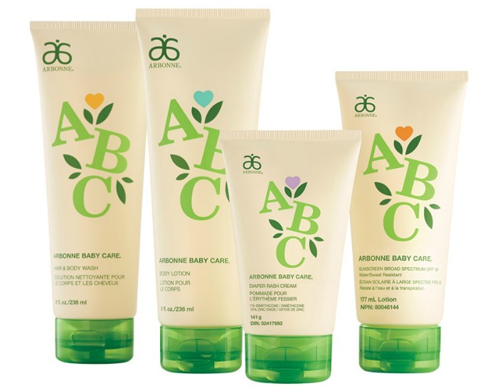 Arbonne Baby Care Set - lotion, sunscreen, diaper rash cream, and hair & body wash - are natural eczema remedies